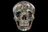 Carved, Que Sera Stone (Rhyolite) Skull #127568-1
